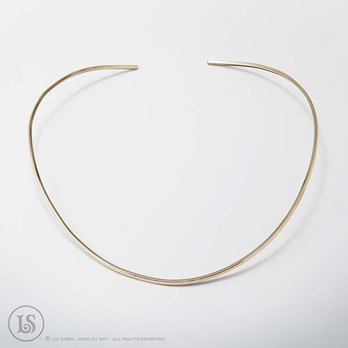 Neckwire, Square Wire Slide, Bronze 14g square